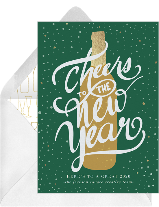 New Year's Cheers Cards from Greenvelope