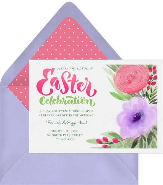 Floral Duo Easter cards from Greenvelope