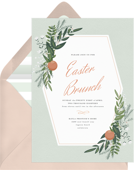 Rustic Citrus Easter cards from Greenvelope