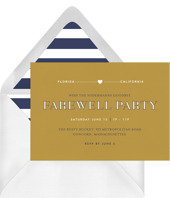 Bon Voyage Party Going Away Party Invitation Moving Farewell Party Invitation Retirement Invitation Moving Announcement 