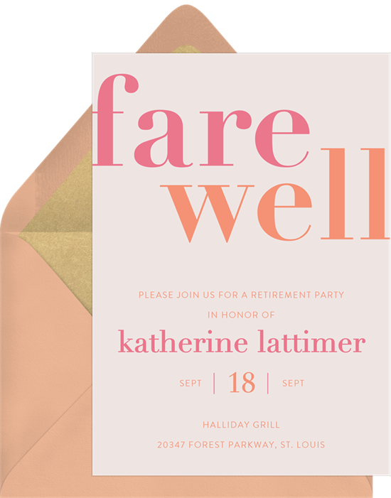 Farewell Party Invitation Wording For Coworker
