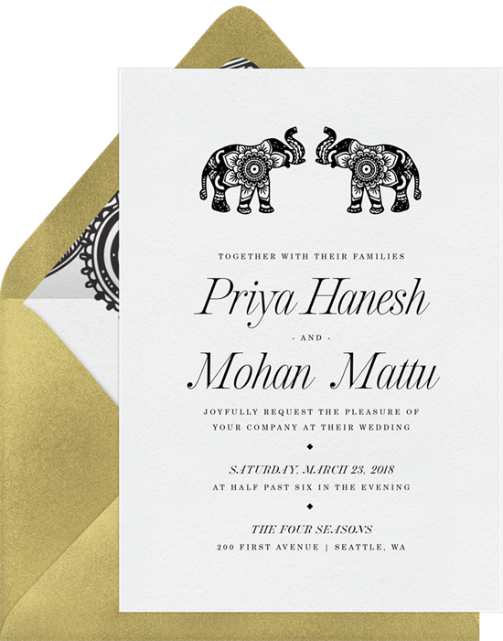 Marvelous Mehndi Indian wedding invitations from Greenvelope