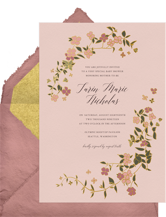 Modern Arch Invite Blush Boho Baby Shower Brunch Baby Shower Invitation Expecting Mother Blush Watercolor Pregnancy Announcement
