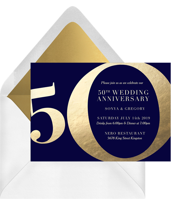 50th Wedding Invitation 3d Illustrated Design For 50th Golden Wedding Anniversary Card Frame Or Invitation With Copy Space Canstock