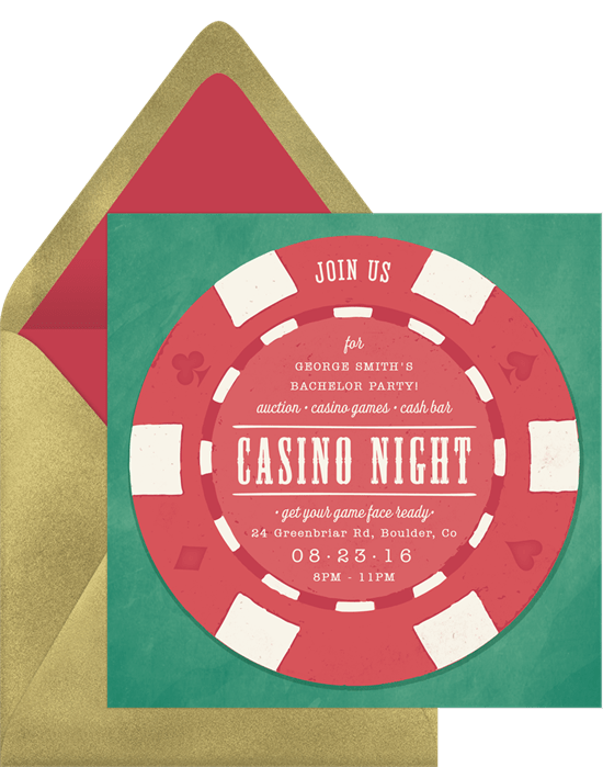 Bachelor party ideas: An invitation to a poker night