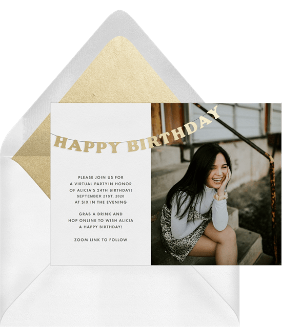 How to host a virtual event: a virtual birthday party invitation