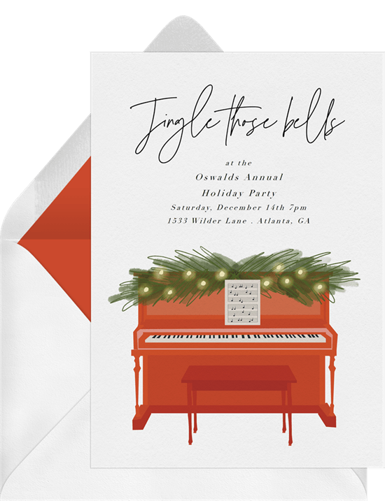 Company Christmas party ideas: An invitation to a musical party