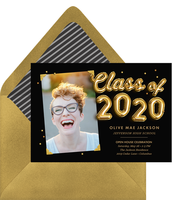 Class of 2020 graduation invitation