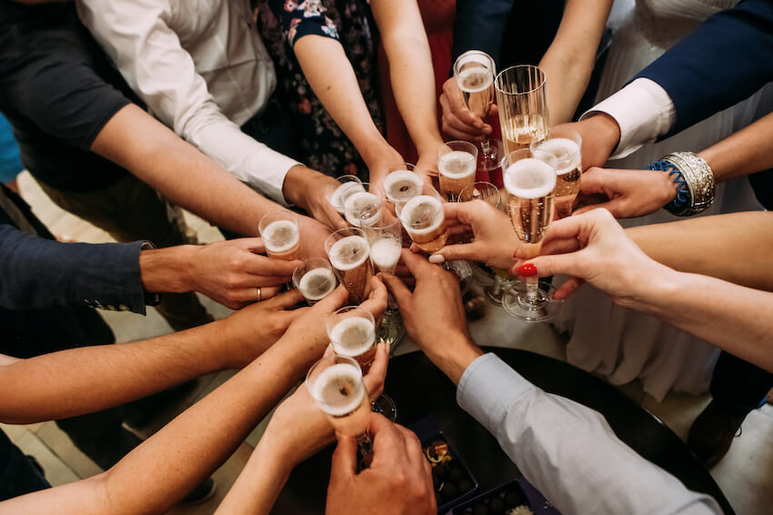 People having a toast