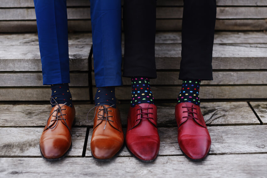 People wearing formal shoes
