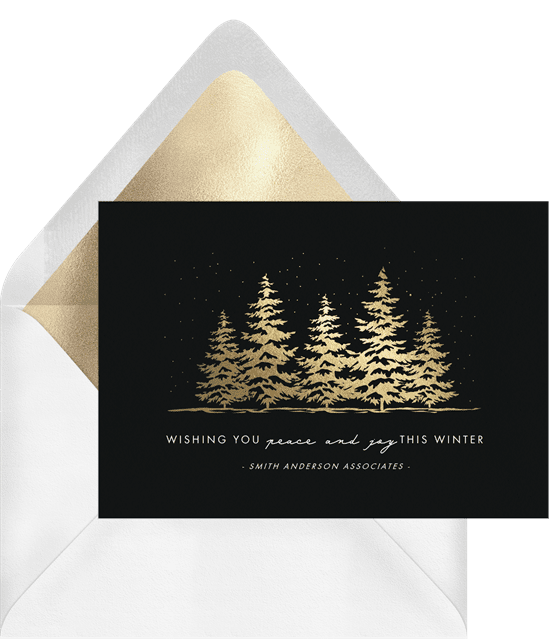 Online christmas cards: Pine Trees Card