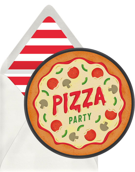 pizza party invitation from Greenvelope
