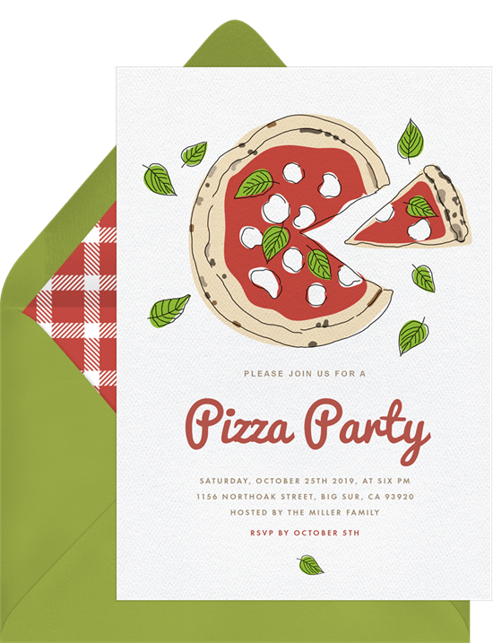Margherita Pizza Invitation