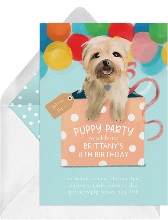 Party Puppy Invitation by Greenvelope