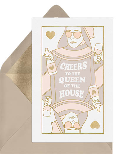Queen of the house mothers day card messages