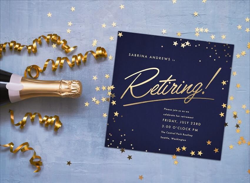 Retirement party invitation card