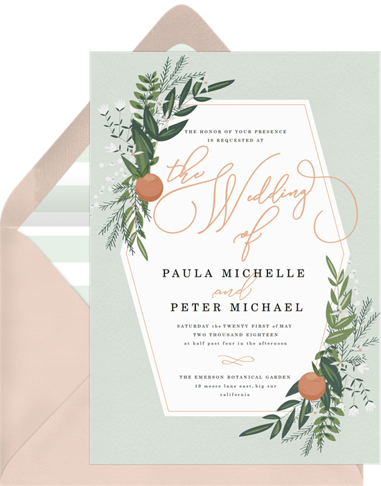 rustic barn wedding ceremony invitation from Greenvelope