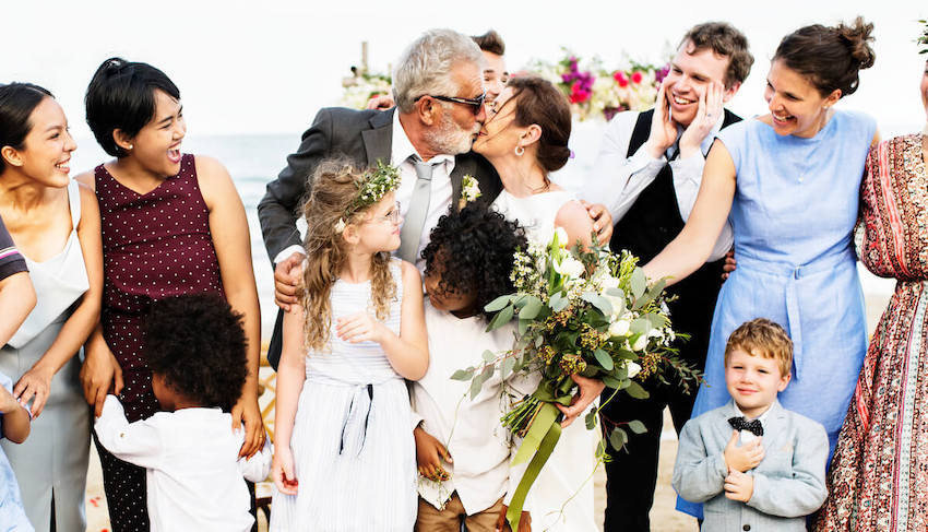 Vow renewal checklist: senior couple celebrating their vow renewal