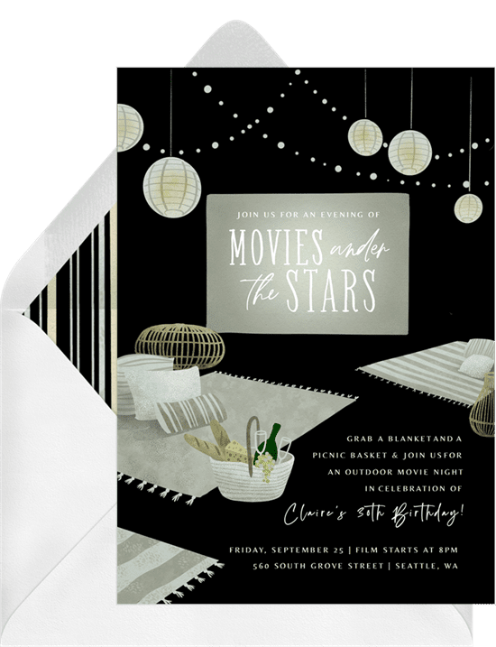 Starlight Cinema Invitation from Greenvelope