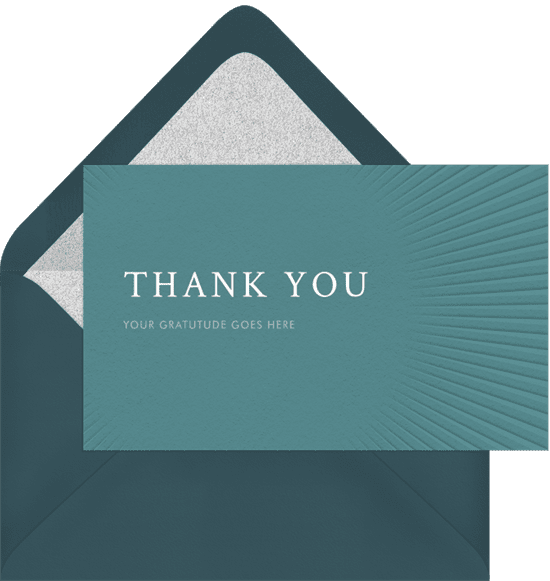 Textured, minimalist business thank you cards