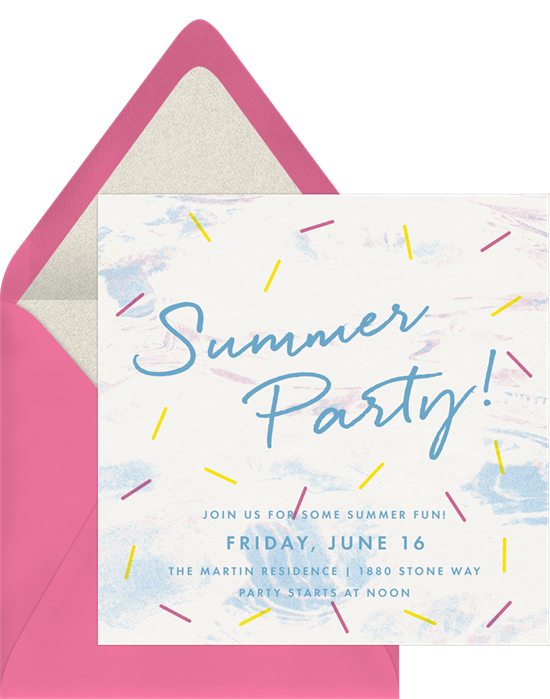 summer party ideas: summer party invitation from Greenvelope