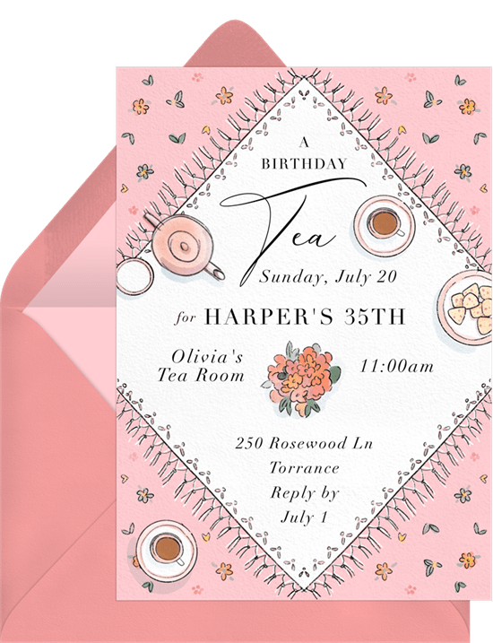 Sweet Tea Party Invitation from Greenvelope