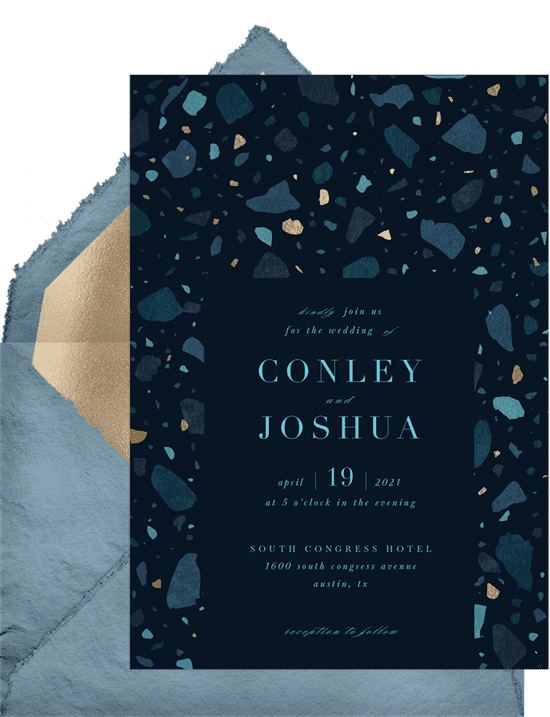 DIY Wedding Invitations: Terrazzo Invitation