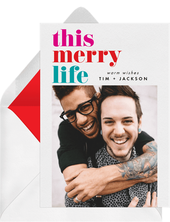 Online christmas cards: This Merry Life Card