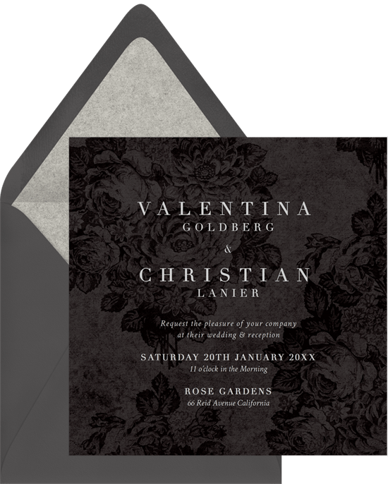 Halloween wedding ideas: Valencia Invitation from Greenvelope