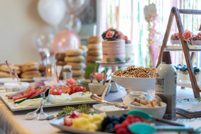 Varieties of food on a table