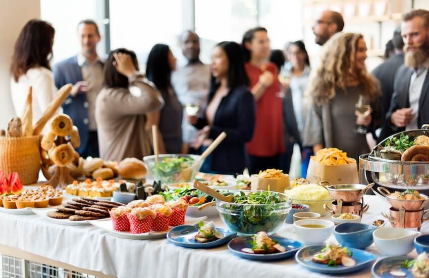 Various food on a table