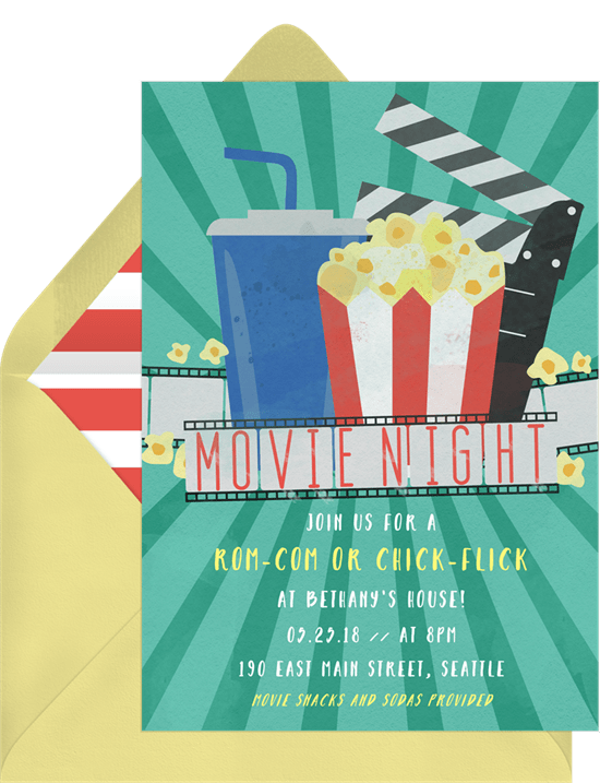 Movie Party Invitation from Greenvelope