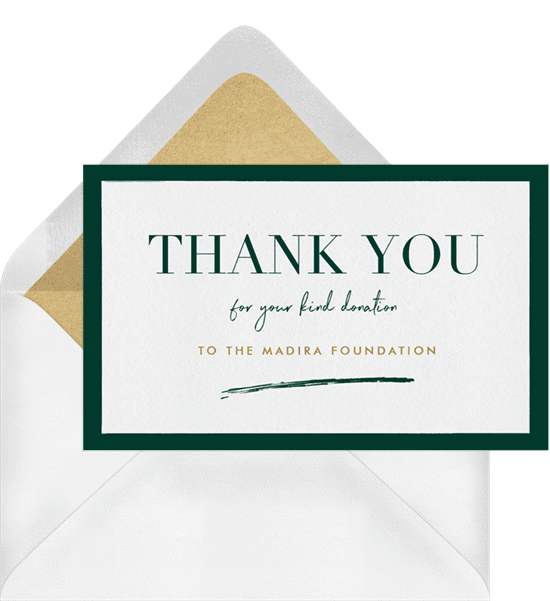Modern, minimal business thank you cards