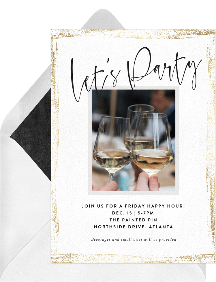 Dinner Photo Business Cocktail Party Invitations