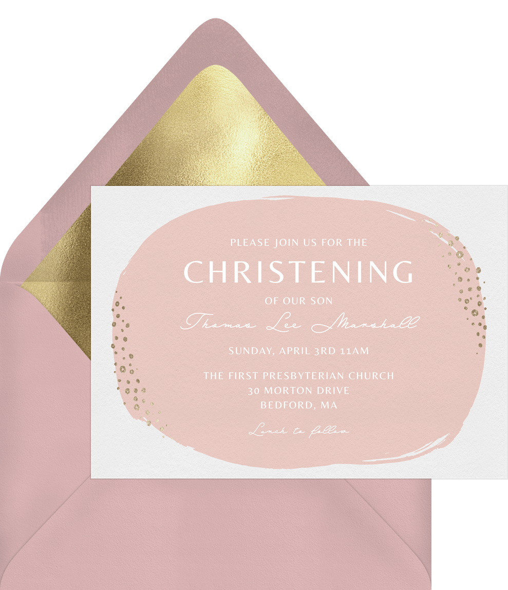 Dainty Foil Dots Invitations in Pink | Greenvelope.com, image size:989x1149