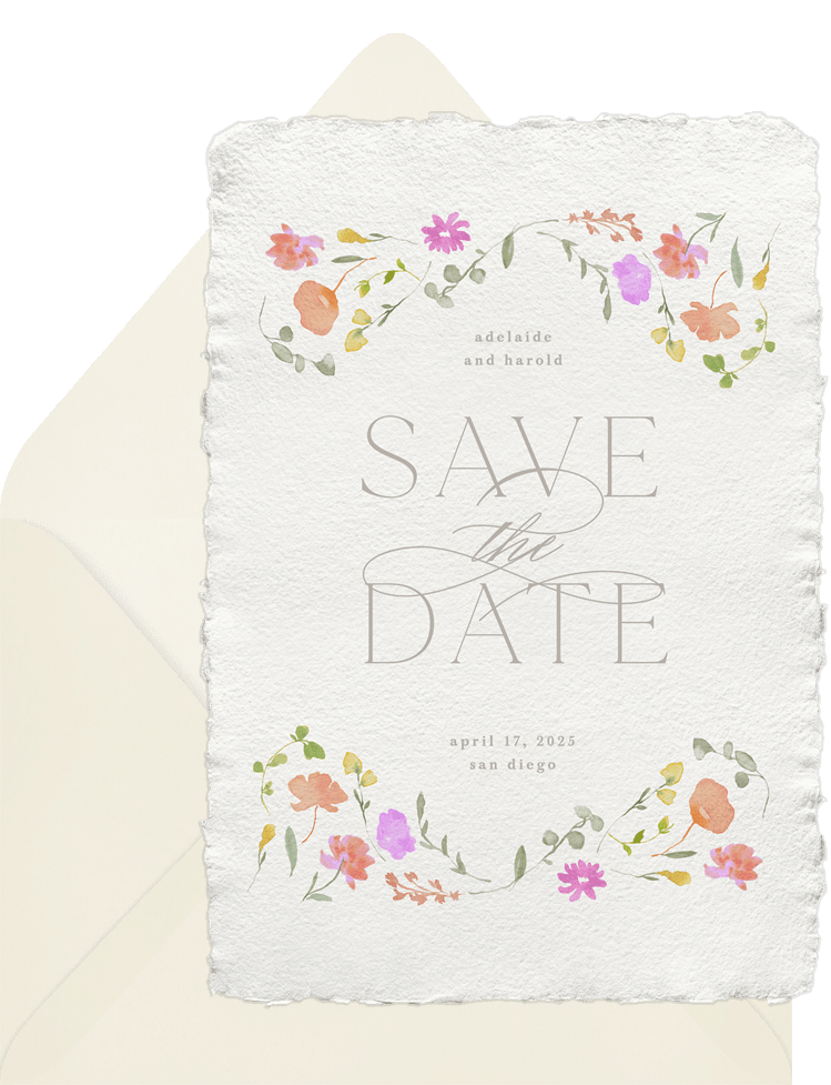 Delicate Wedding Save the Date Cards