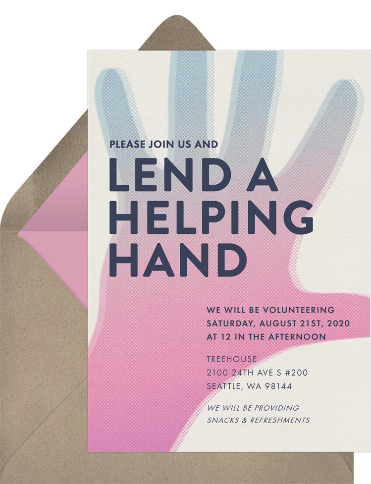 Join us  helping hands