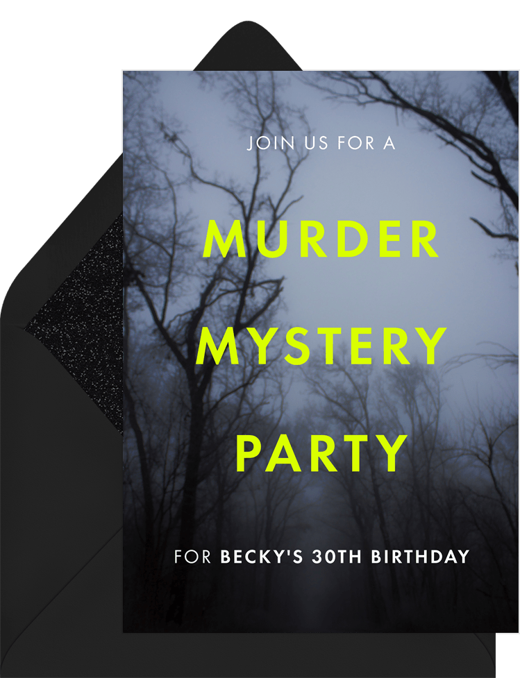 Murder Mystery Party Template