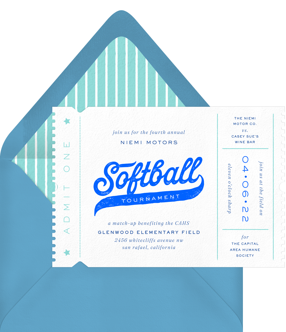 Baseball Wedding Invitations Ticket Vow Renewal Invites 
