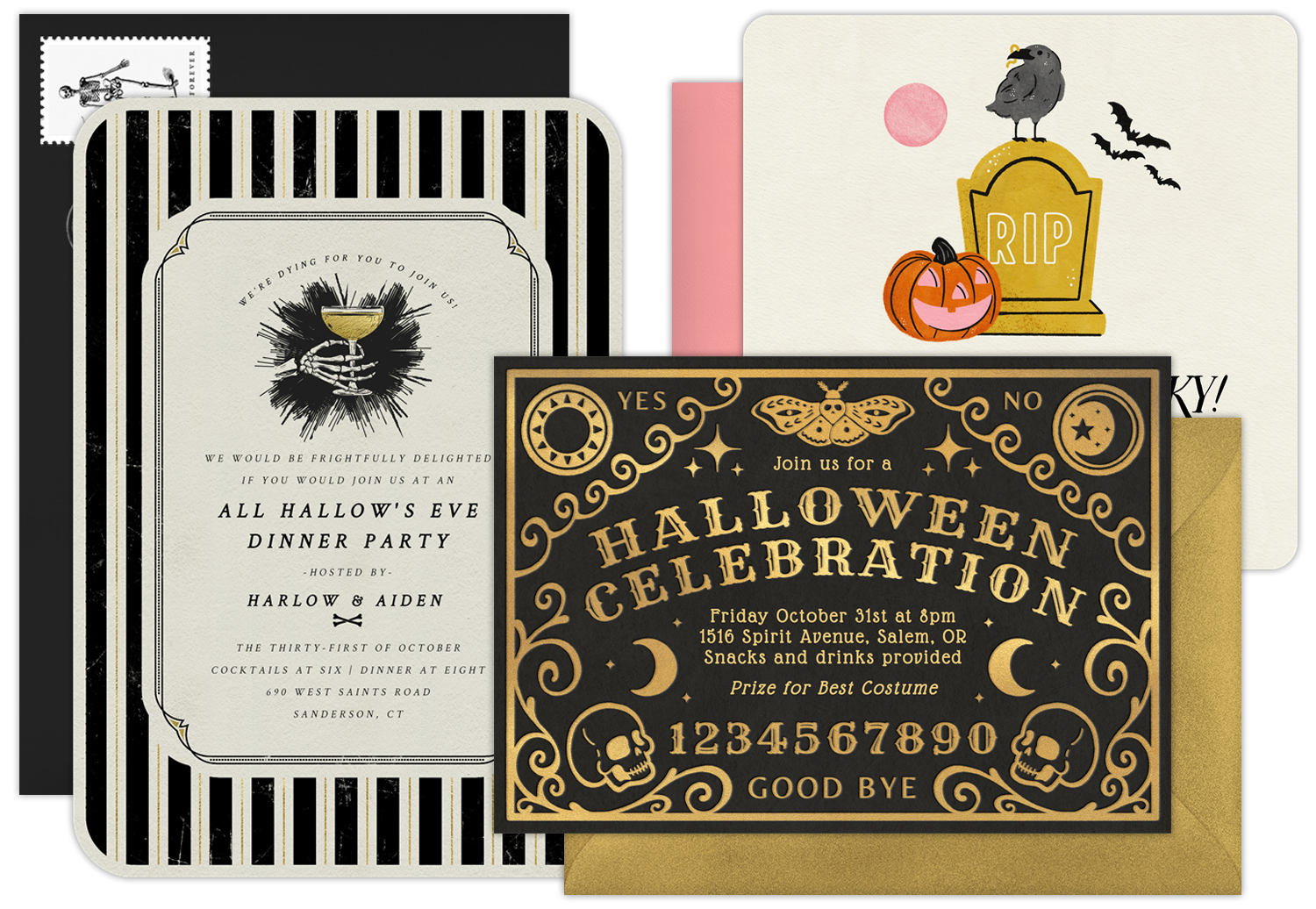 Digital Halloween Party Invitations with Animated Envelopes & Built-In RSVP Tracking