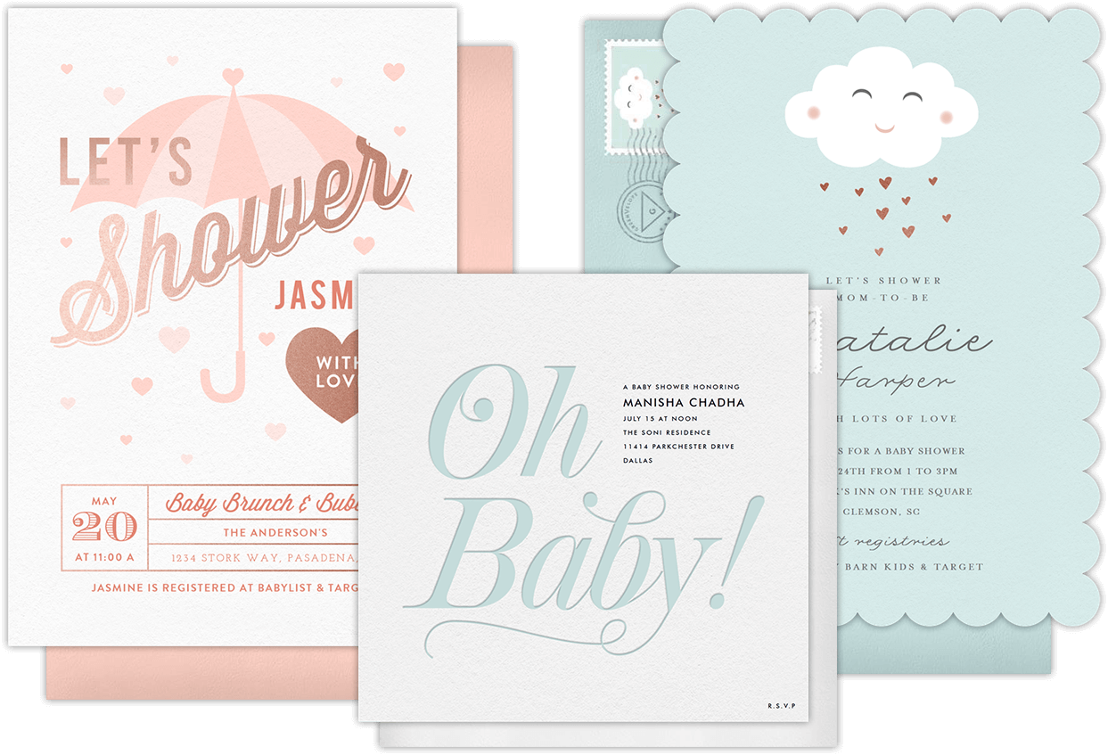Email Elegant Digital Baby Shower INVITATIONS & RSVP TRACKING Email Elegant Digital Baby Shower INVITATIONS & RSVP TRACKING
